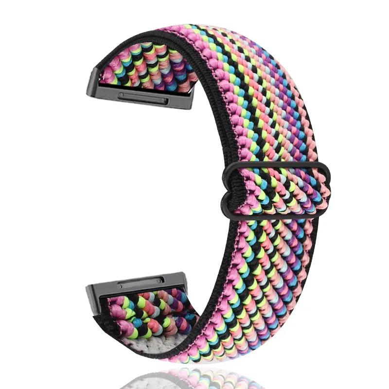 Nylon Strap for Fitbit Versa 3 Adjustable Elastic Smart Watch Bands Wristband for Fitbit Charge 5/Versa 3