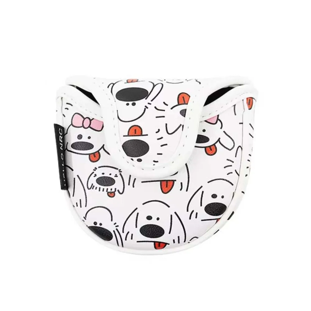 

Puppy Pattern Golf Club Head Cover Cartoon Printed PU Leather Golf Wood Headcover Driver Fairway Iron Covers Golf Club Protector