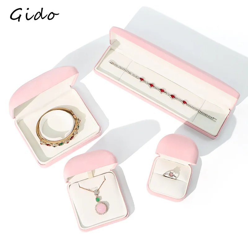 

Geometric Shape Jewelry Box Premium Suede Velvet Iron Gift Box for Ring Necklace Bracelet Unique Display Case for Jewelry