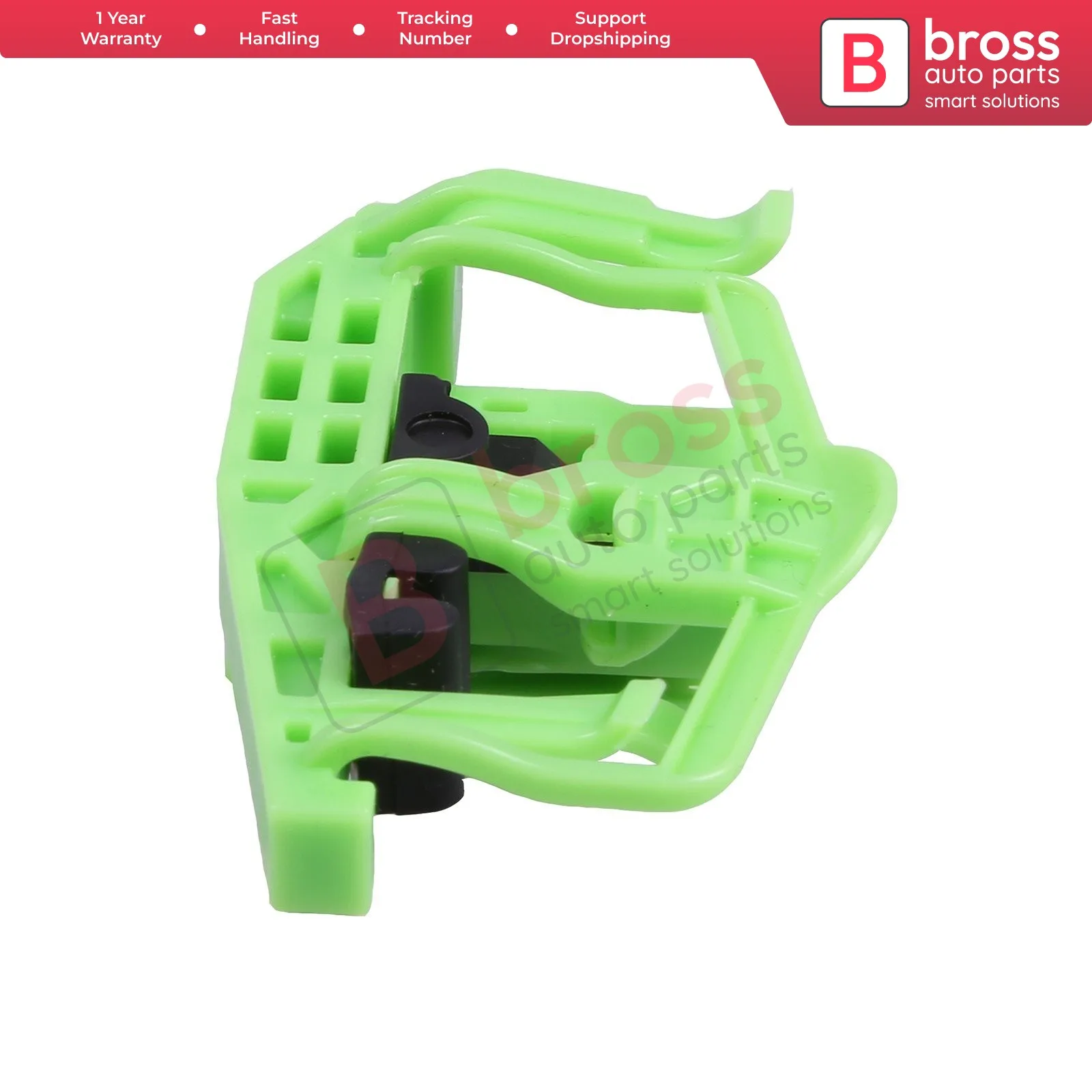 Bross Auto Parts BWR351 regulador de ventana eléctrica, Clip frontal derecho para BMW E46, compacto, verde, Hecho en Turquía, tienda superior