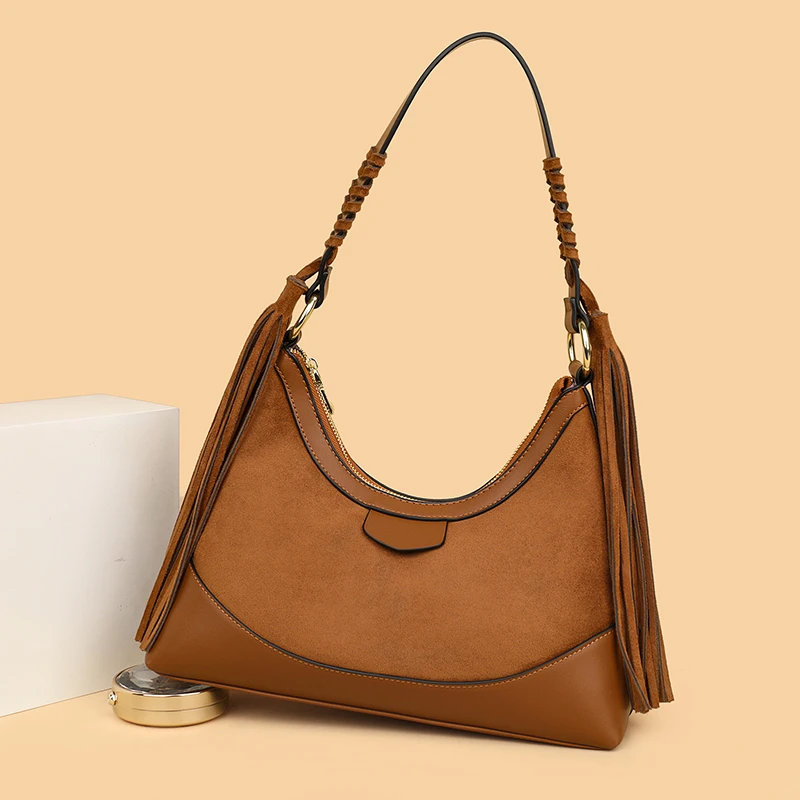 

Горячие модные изысканные блестящие сумки из искусственной кожи с кисточками на молнии, квадратные сумки на плечо, новинка 2026, супер крутые дизайнерские женские сумки через плечо