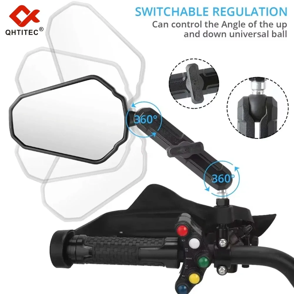 

Зеркала для мотоциклов M8 M10, 7/8 дюйма, зеркало на руле с болтом, универсальное зеркало заднего вида для квадроциклов ADV, складное на 360° ° Регулировка