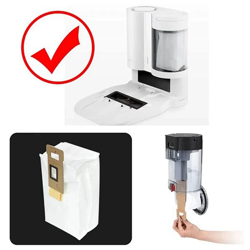 Norte americano para roborock 3l saco de pó substituição para xiaomi roborock s7/t7s aspirador robótico peças reposição