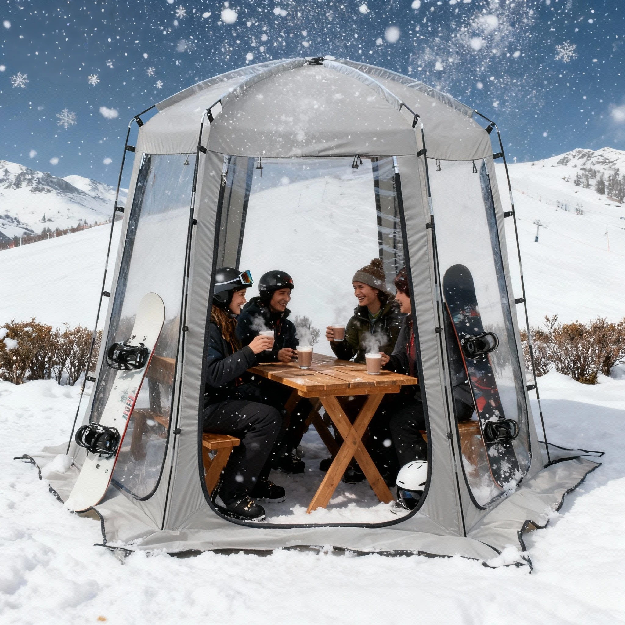 

Спортивная палатка с прозрачным укрытием, водонепроницаемая уличная пузырьковая палатка с напольным ковриком, 6-местные прозрачные пузырьковые палатки для спортивных мероприятий