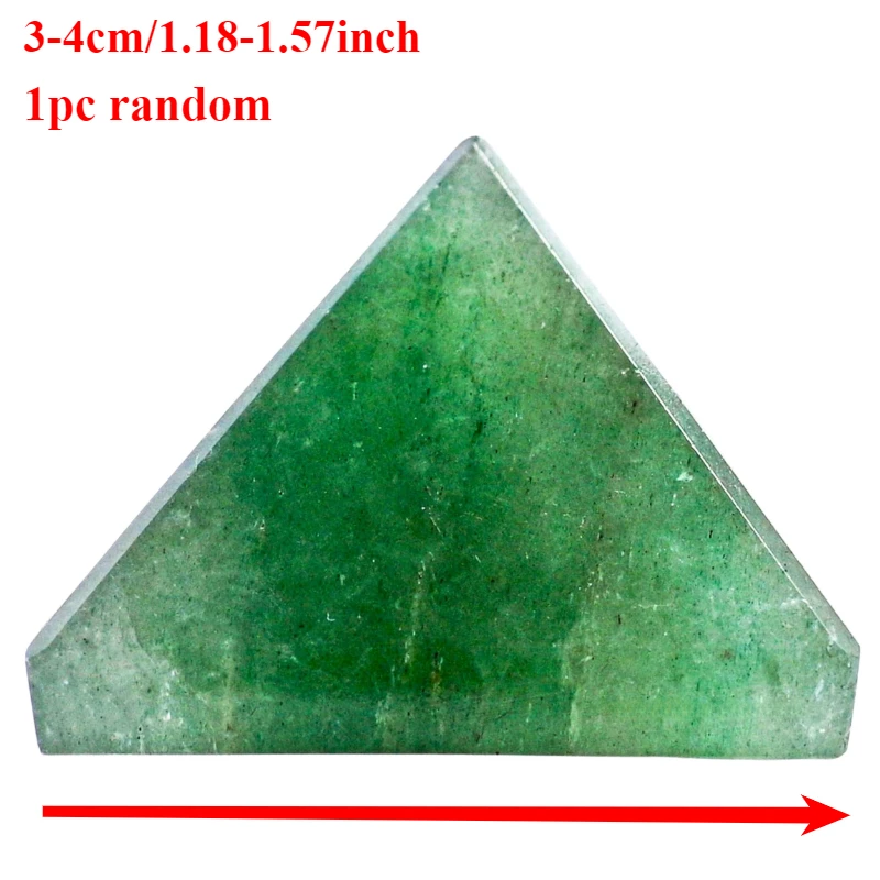 1pc Natural Red/Green Strawberry Quartz Pyramid, Decotive Stone, Boho-style Desk Decor, Perfect Gift for Valentine's Day
