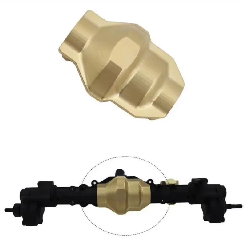 Brass Front &Rear Axle Cover Diff Housing Upgrade for YK4083 4082 4102 6101 1/8 1/10 RC Crawler Axial Cap Accessories V3 Version