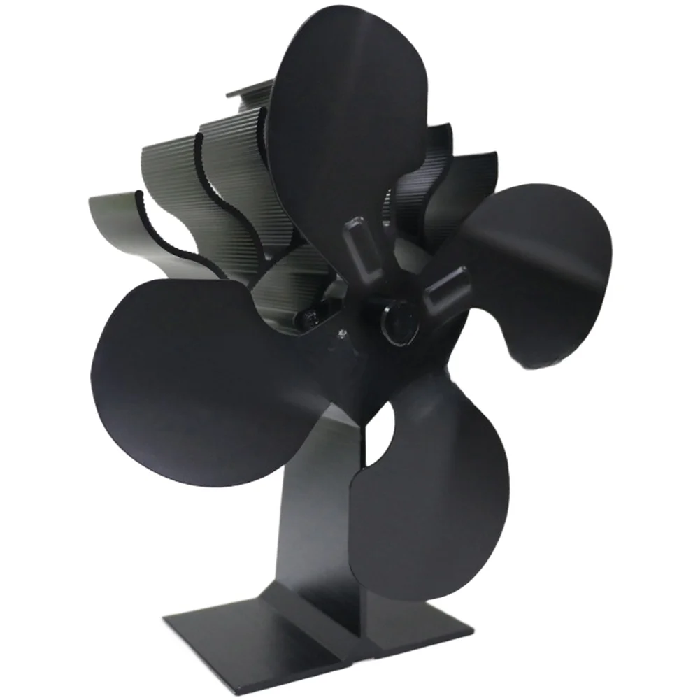 Anodized Aluminum Stove Fan That Uses Heat Difference to Generate Electricity and Rotate Air Quietly and Reliably