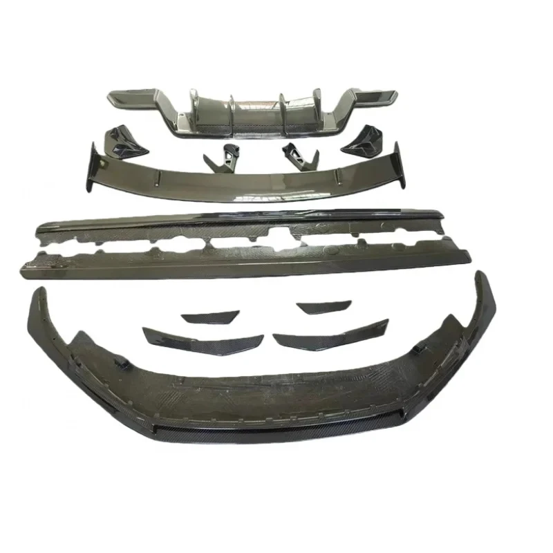 ThrustWorks Premium Car Accsori Upgrd P-Type Carbon Fiber Body Kit - R Front And Rear Diffuser Side Skirts Spoi Durle