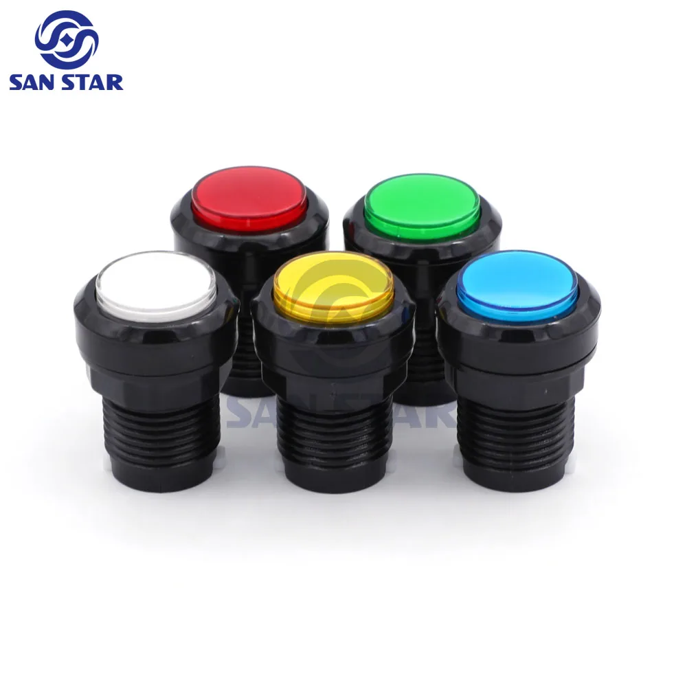 10 pcs of  34mm top 24mm mounting hole  Illuminated Push Button for Arcade Machine