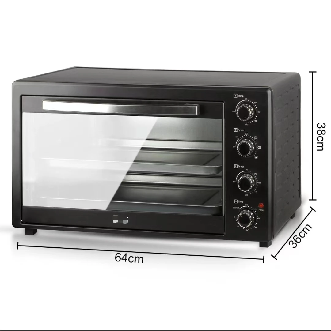 Electric oven 68L multi-functional household large capacity 2200W automatic smart oven fryer visual baking