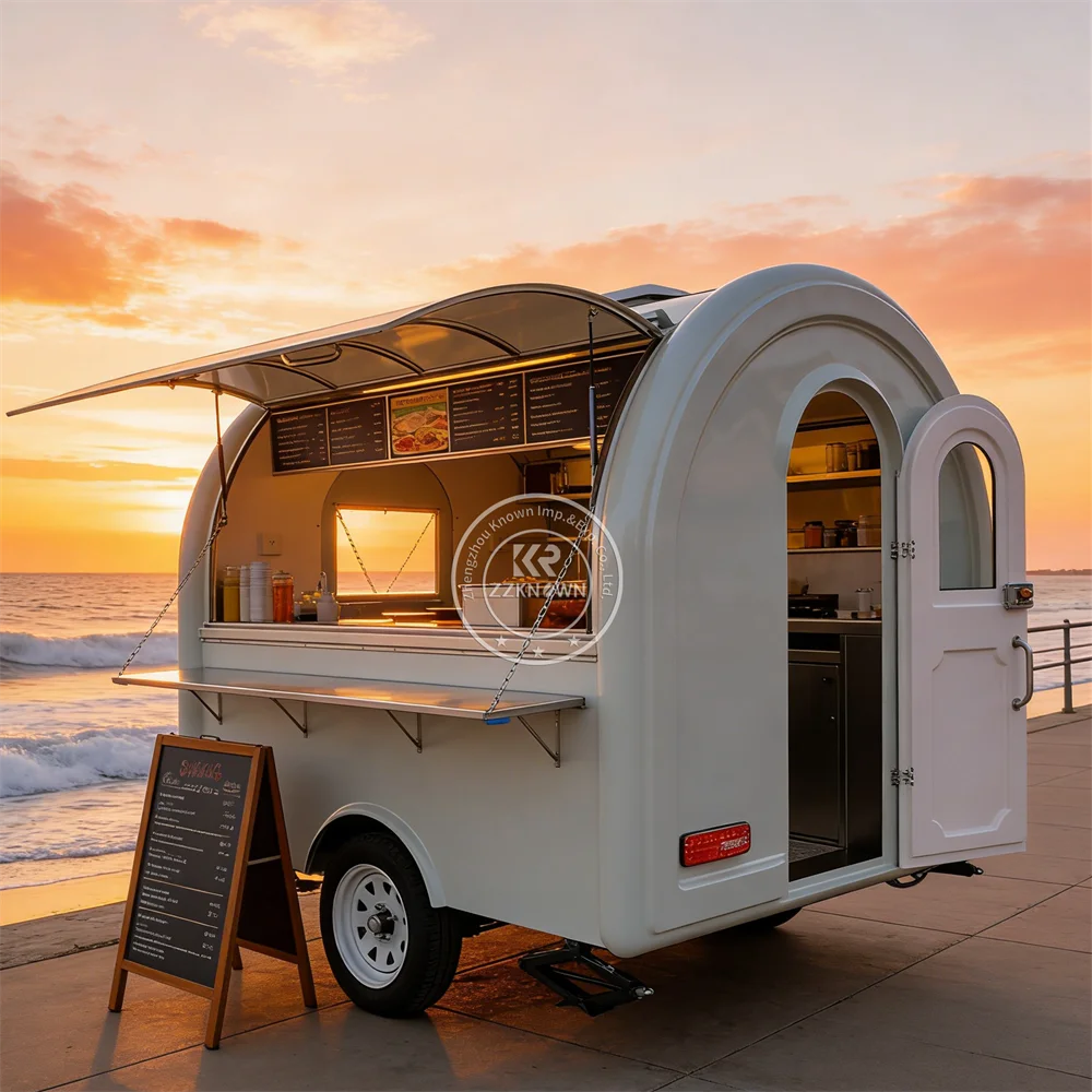 

China Manufacture Factory Wholesale Coffee Bar Mobile Catering Food Truck Mobile Kitchen Fast Food Trailer for Street Vending