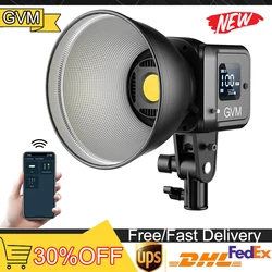 GVM SD80D 80W Bi-Color Spoltlight Daylight 2700K-7500K Photography Lighting with Softbbox Can use Battery