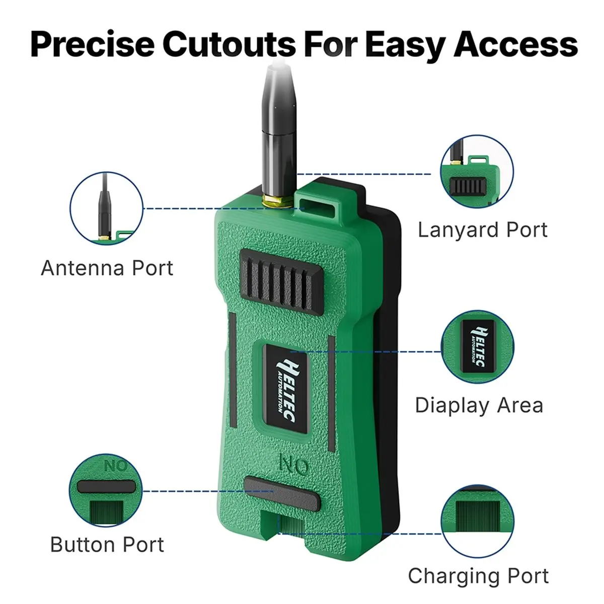 Heltec V4 Meshtastic WiFi LoRa 32 Dev-Board Case Set with 3000mAh Battery Soft Antenna ESP32 SX1262 Solar Powered BLE A