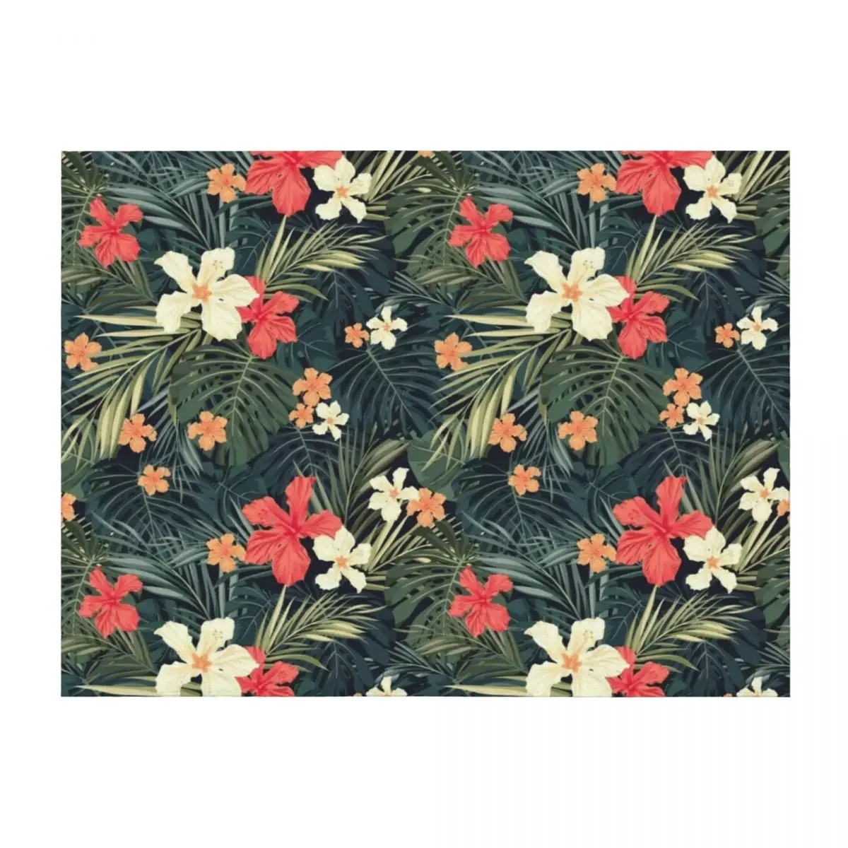 

Jungle flowers Throw Blanket Polar Hairys Extra Large Throw Luxury Blankets