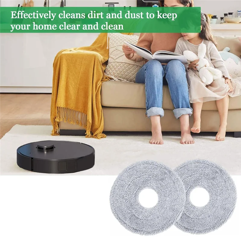 For Dreame L10s Pro Ultra Heat, L10s Pro Gen 2, X40 Ultra Complete, X30 Ultra, X30 Pro Plus Vacuum Mop Cloth Pads-Y48A