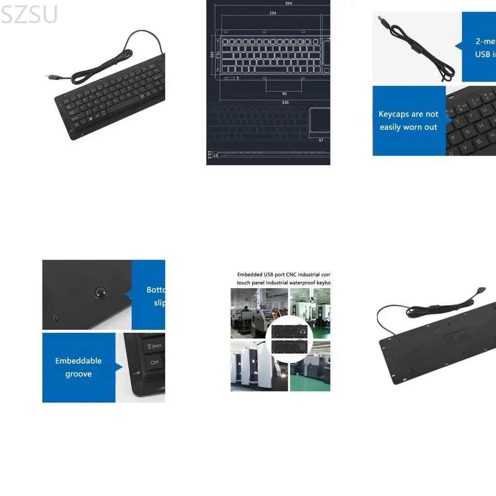 

SZSU Эргономичные USB-клавиатуры с сенсорными панелями для промышленной автоматизации