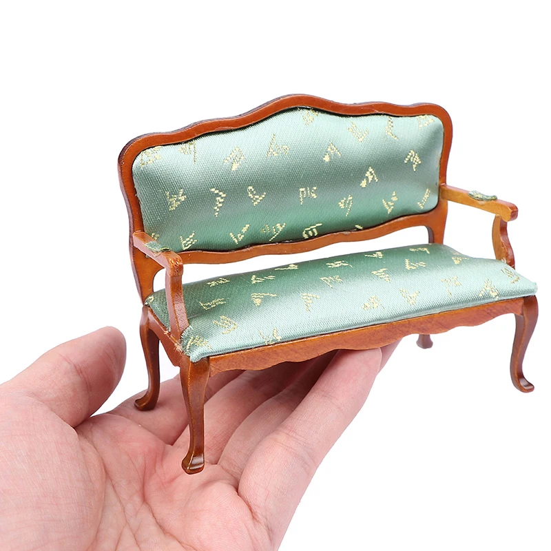 Doll House Model Furniture Accessories Sponge Wood Sofa Pillow Set for Dollhouse Miniatures Living Room Decoration Toys