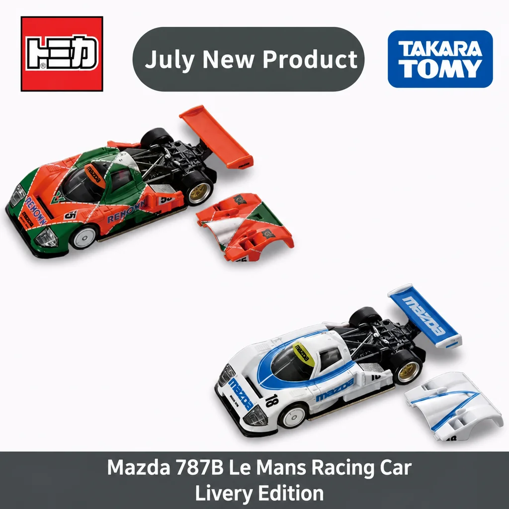 Takara Tomy Tomica Mazda 787B, modèle réduit en alliage de voiture de course de Le Mans, objet de collection, véhicule décoratif.