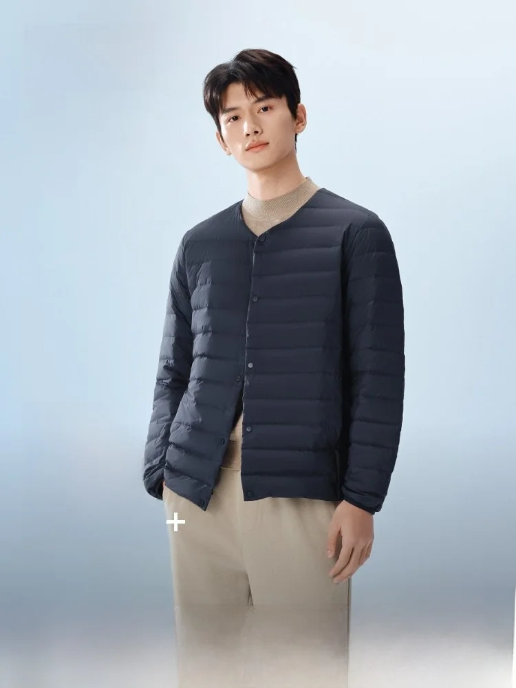

Bosideng New Lightweight ort Men's down Jaet Skin-friendly Warmth Inner Du Feather Vest Layered Wear Polyester Fiber