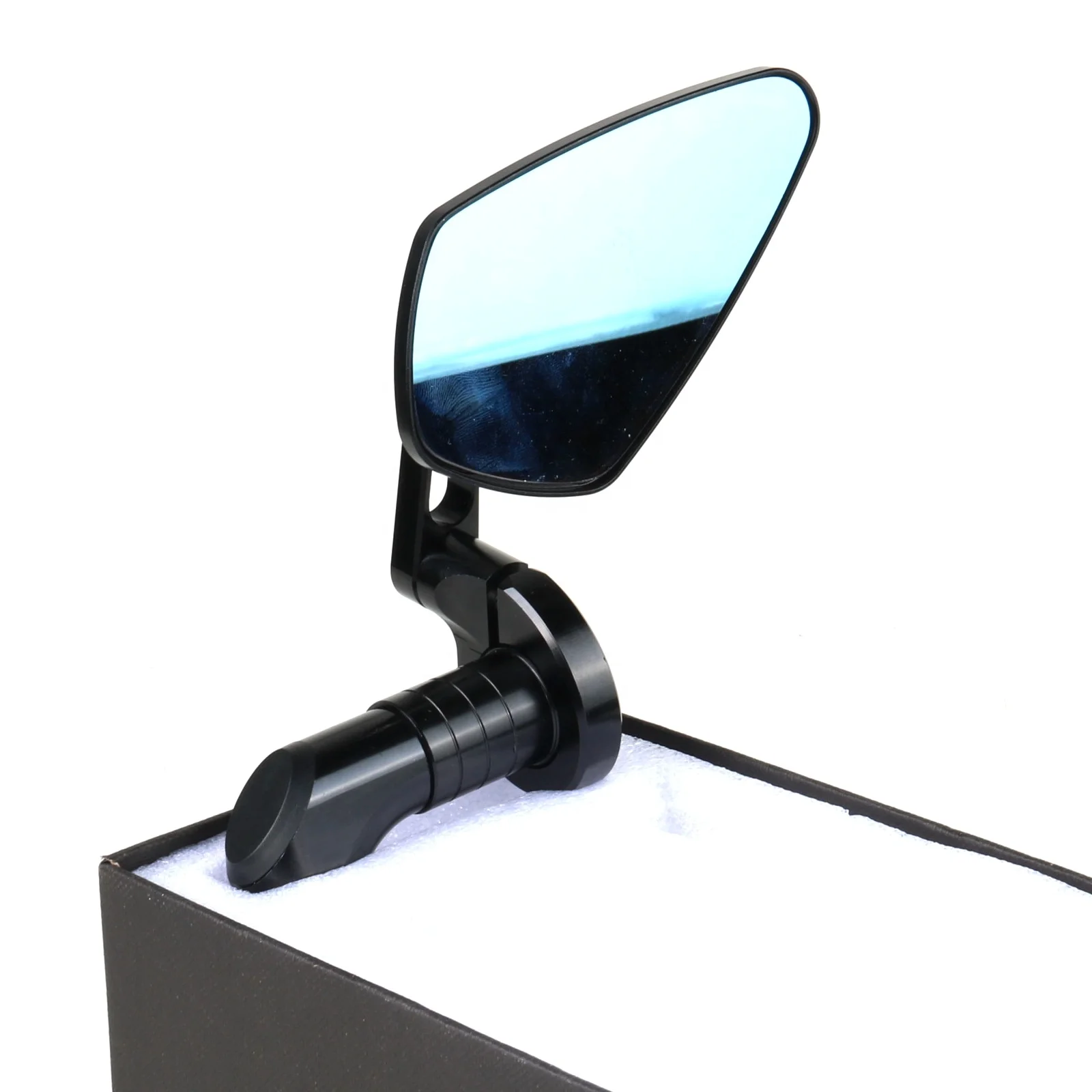 High‑Performance CNC Aluminum Universal Rearview Mirror Black Silver for Motorcycle E‑Bike Scooter Left Right