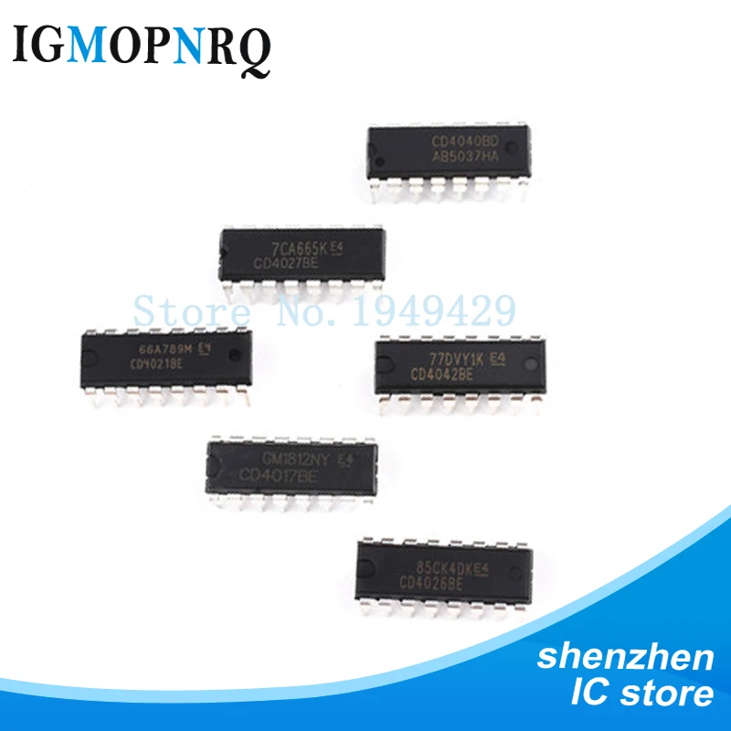 10pcs CD4053 CD4053BE CD4060 CD4060BE CD4066BE CD4068BE CD4069UBE CD4070BE CD4071BE CD4072BE CD4073BE CD4077BE CD4078BE CD4081BE