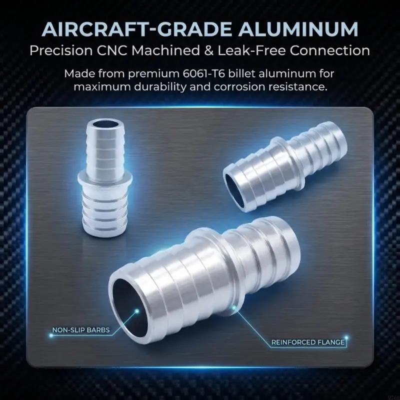 M76E Hochfestes Aluminium 5/8 bis 3/4 Kühlerschlauch-Adapter, Schlauchmontagewerkzeug für die Verwendung von Dampfanschlüssen – Detail 5