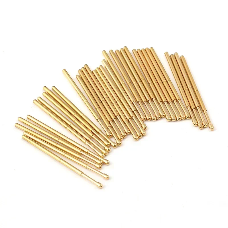 10PCS/Bag Gold-plating Spring Test Pin PA100-A2  B1 E2  H2  J1 Q1 Q2 T2 LM2 Outer Diameter 1.36mm Length 33.5mm PCB Probe