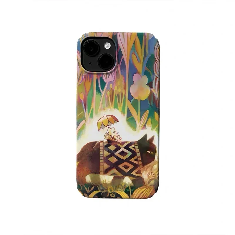 

Ins Cartoon Black Cat and Mouse Case for IPHONE 17 16 ProMax 15 14 Plus 13 12 MINI 11 PRO 16Plus XR XS MAX Acrylic Phone Cover