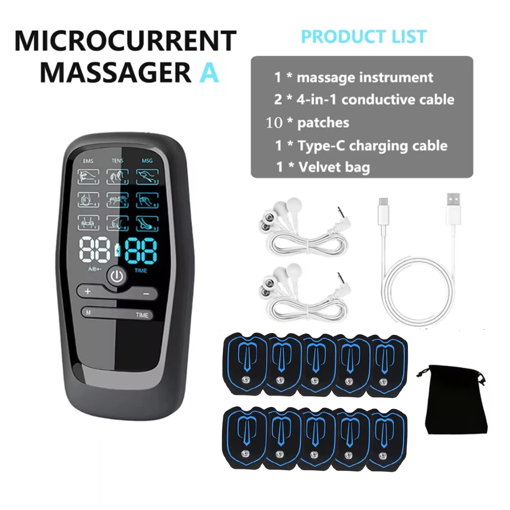 

Electric Tens Muscle Stimulator EMS Acupuncture Face Body Massager Digital Therapy Herald Massage Tool Electro stimulator