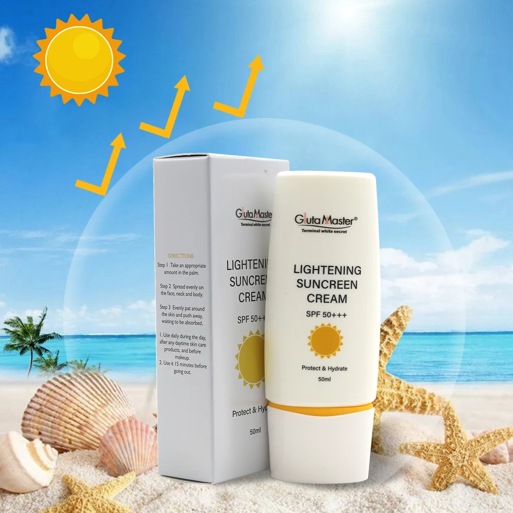 Gluta Master Face Sunscreen Cream SPF 50+ For Skin Sun Protection Moisturise Soft Smooth Anti-Shine Daily Protection Cream