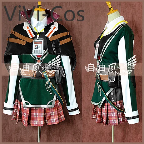 Vivi-cos-traje de Anime Arknights Bagpipe Vanguard RHODES ISLAND, uniforme de Cosplay, traje de Halloween para mujer