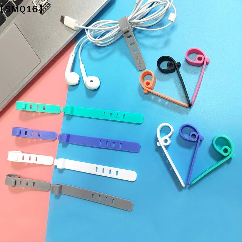 20pcs Silicone Cable Winder Organizer Earphone Clip Phone Charging Wire Cord Management Buckle Straps Line Storge Holder【SMQ】