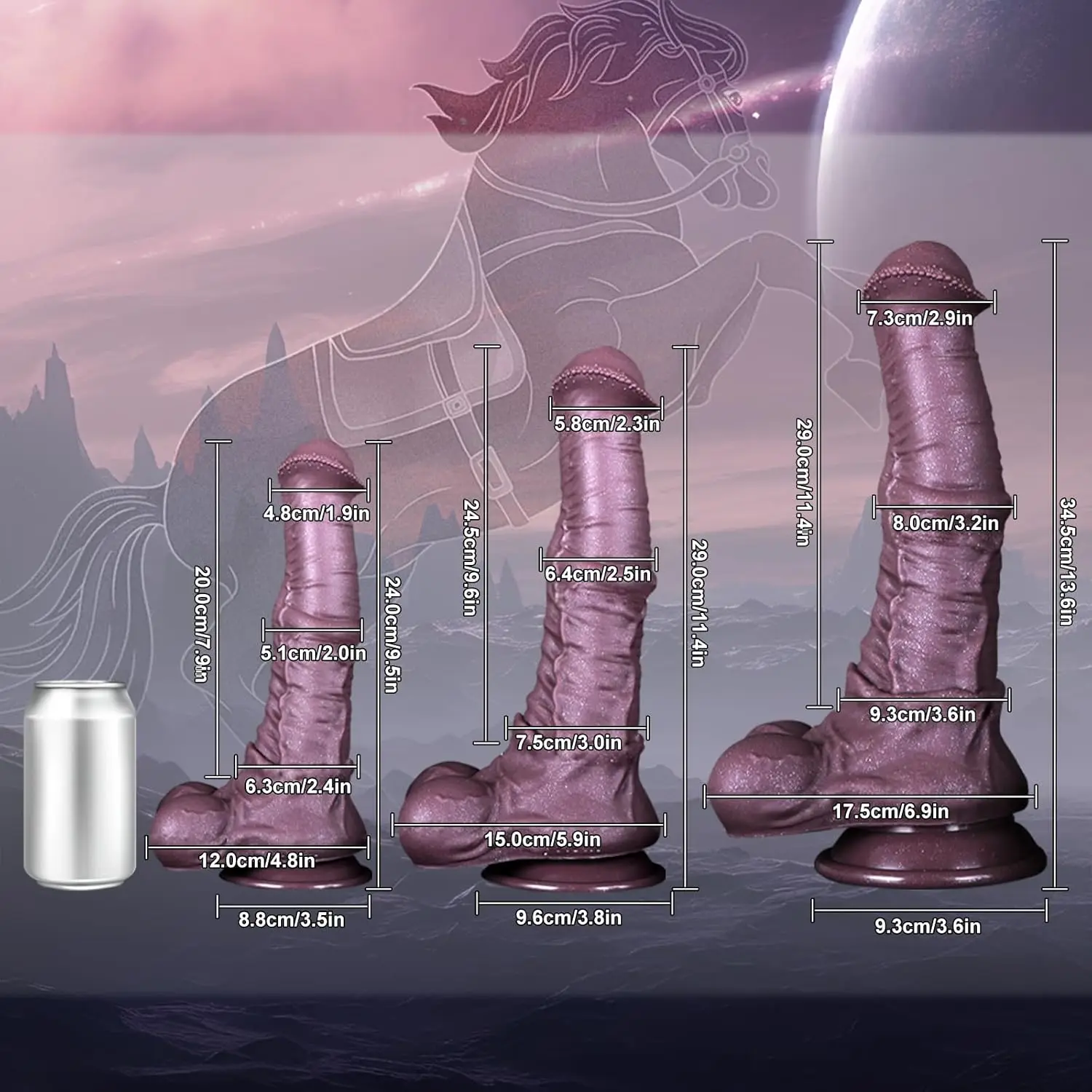Extra Large Horse Dildo 3.2'' Diameter Monster Big Dildos With Suction Cup For Anal Animal Fantasy Sex Toys For Women Men Gay 18 view 6