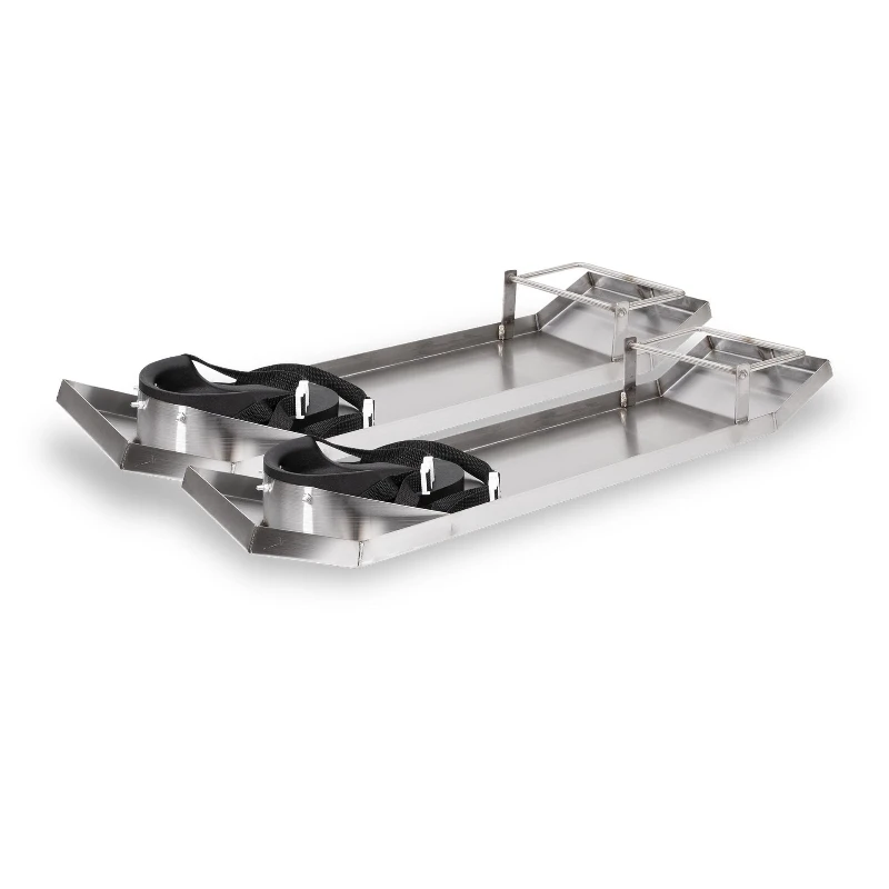 

Concrete stainless steel knee plate with knee pads, built-in toe carrier