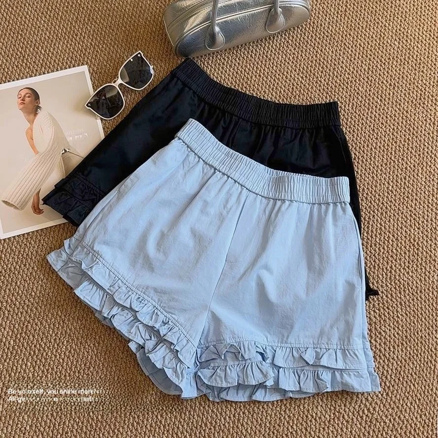 

Женские летние повседневные брюки-шорты Sweet Style из хлопка с широкими штанинами, эластичным поясом и эффектом омоложения