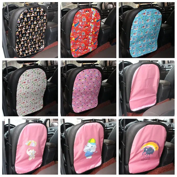 Car Seat Back Anti-Play Mats 44*66cm Color Floral Child Anti-Dirty Pad Car Accessories Interior for Keep Clean Car Decoration