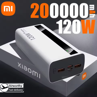 Xiaomi 200000mAh Power Bank 120W Super Fast Charge External Battery High Capacity Digital Display Charger For Iphone 16 Samsung