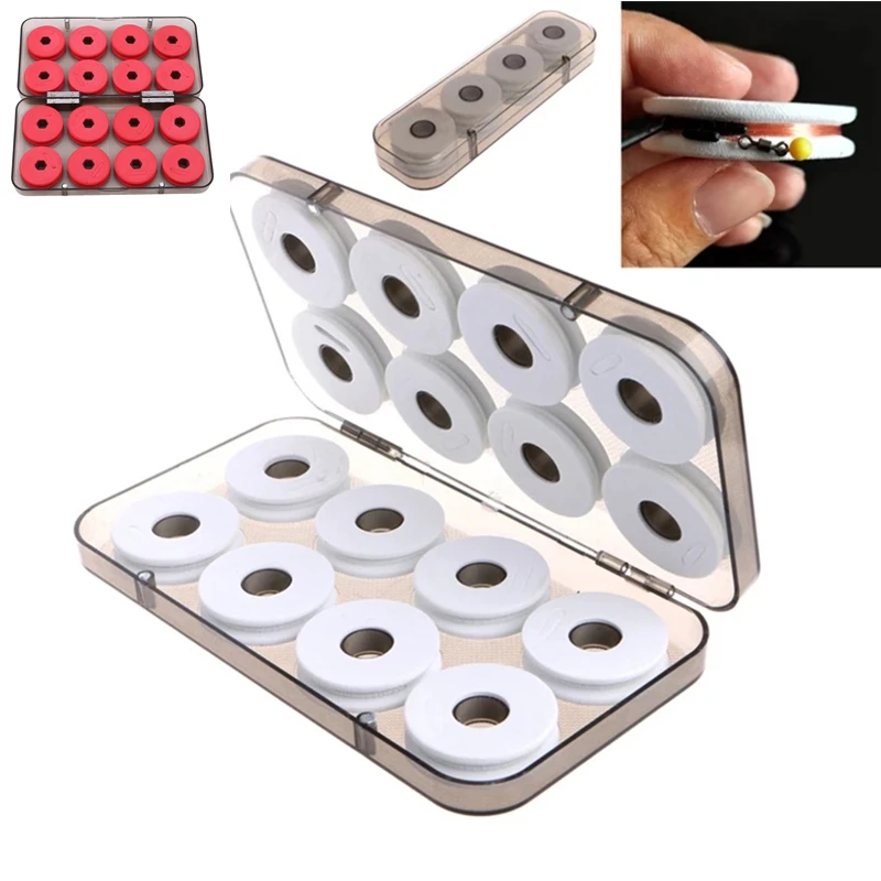 8/16Pcs Foam Winding Board Fishline Shaft Bobbin Spools Tackle Box Red Lines Fish Mainline Assembly Boxes Fishing Accessory