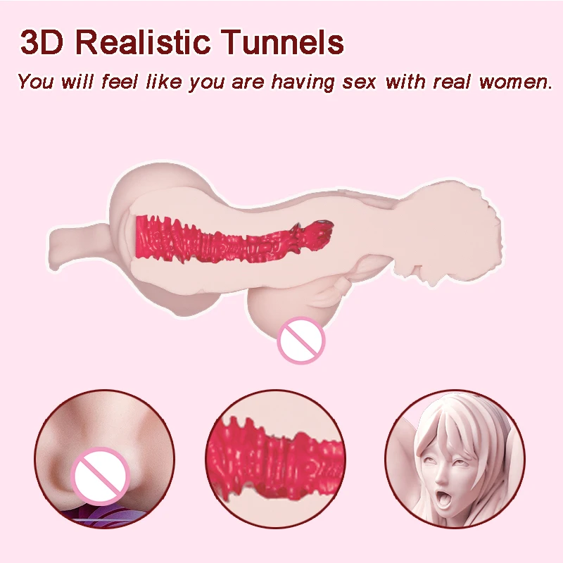 Full Body Anime Sex Doll Realistic Vagina Male Masturbators Cup Adult Sex Masculino Silicone Kawaii Pocket Pussy for Men Sexshop