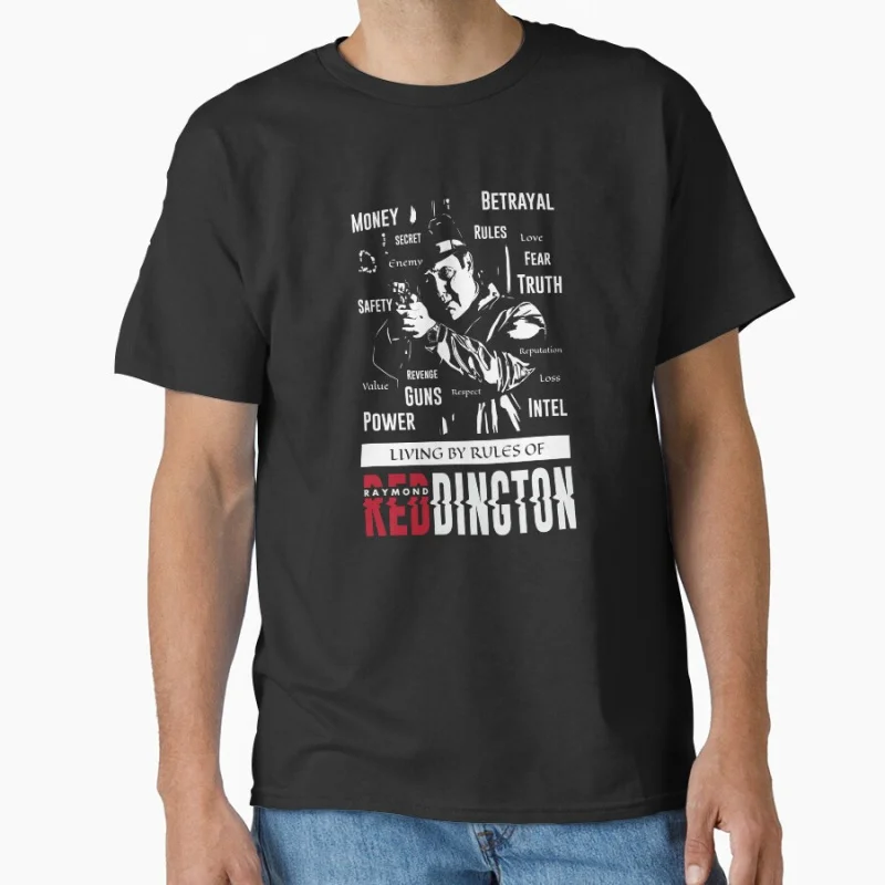

Living By Rules Of Raymond Reddington The Blacklist Retro tv series 100% cotton printed t shirt for men large size tops S-6xl