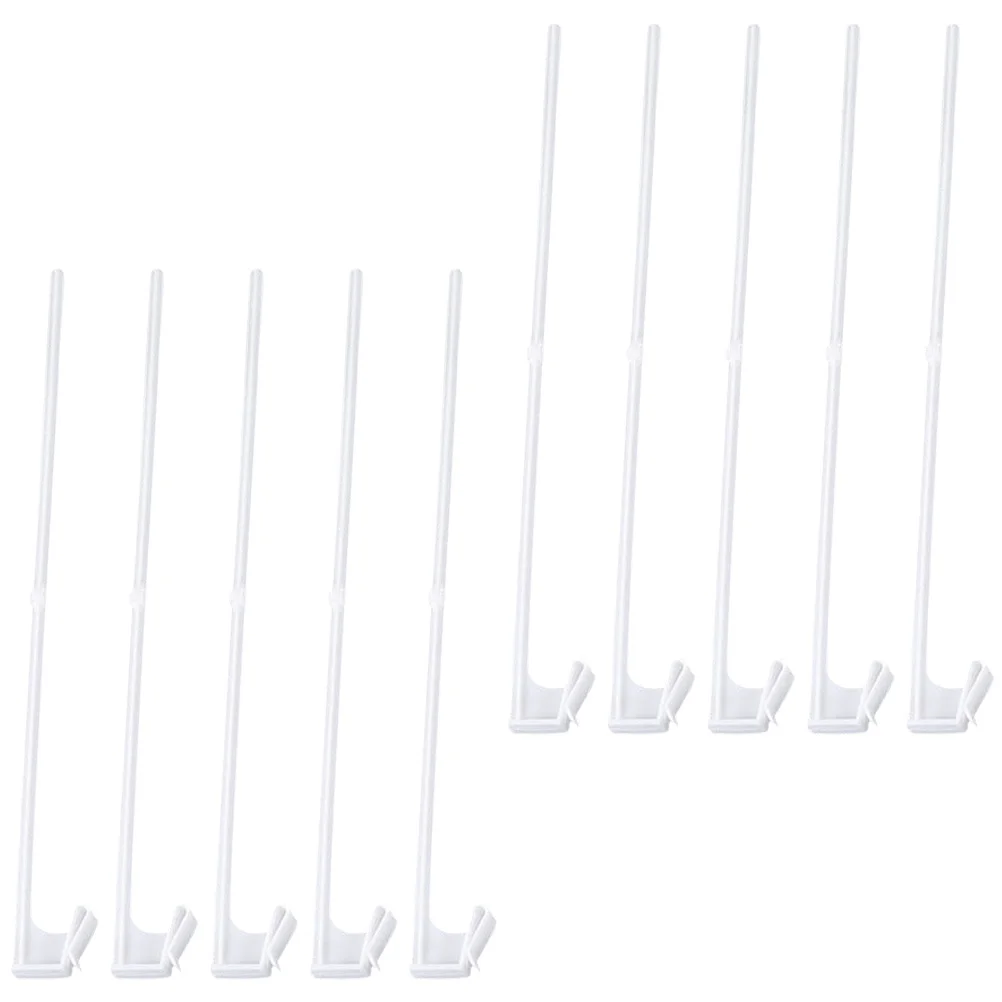 10Pcs Weatherproof Car Flagpole Rugged Plastic Clip Style Flag Rod for Vehicle Supplies Outdoor Celebration Use