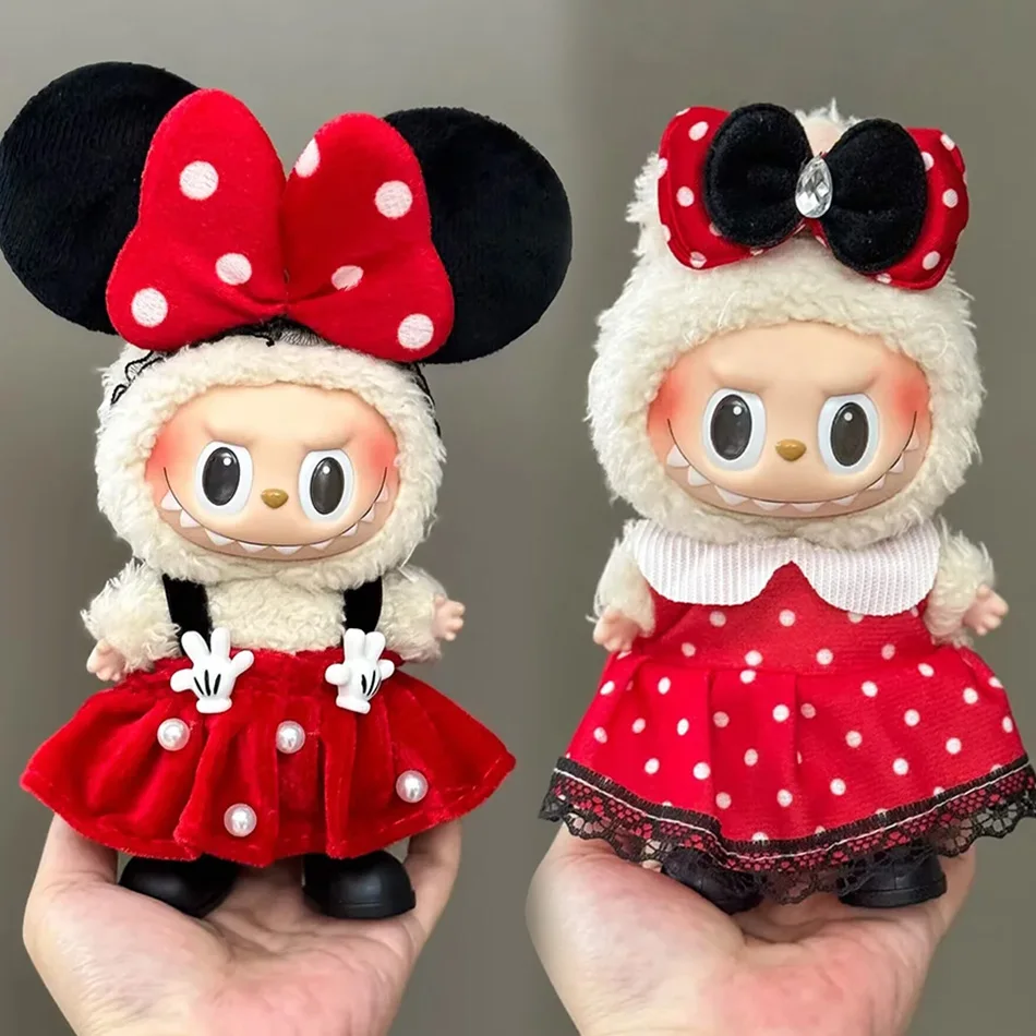 Accessori Labubu da 17 cm Abbigliamento adatto per bambola di peluche V1 V2 V3labubu Abiti universali adatti per ragazzi e ragazze regalo