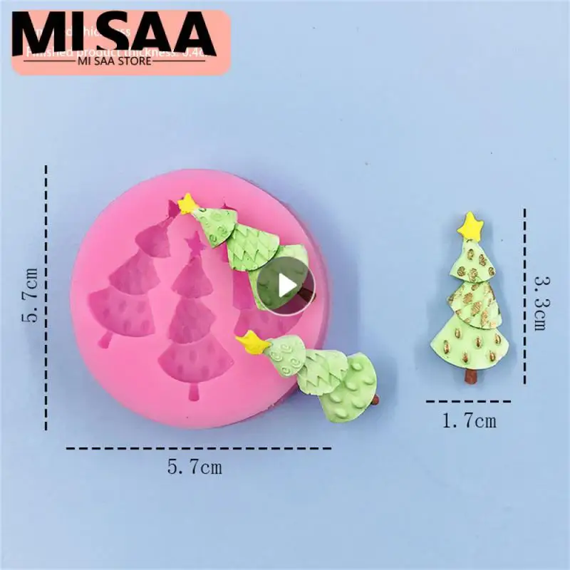 3hold Christmas Tree Silicone Cake Mold For Baking Accessories Cake Decorating Tools Art Resin Molds Kitchen Baking Tools