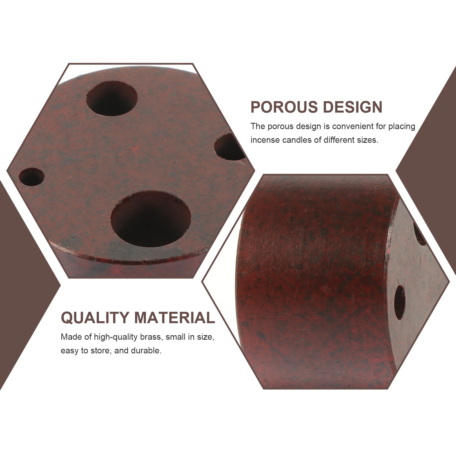 

Multi-Hole Incense Holder Brass Retro Style Compact Desktop Burner for Home Office Decor Aromatherapy Relaxation