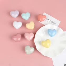 Children's Room Crystal Knobs Cute Single-hole Round Drawer Handle Cartoon Color Ceramic Hand-in-hand Wardrobe Drawer Handles