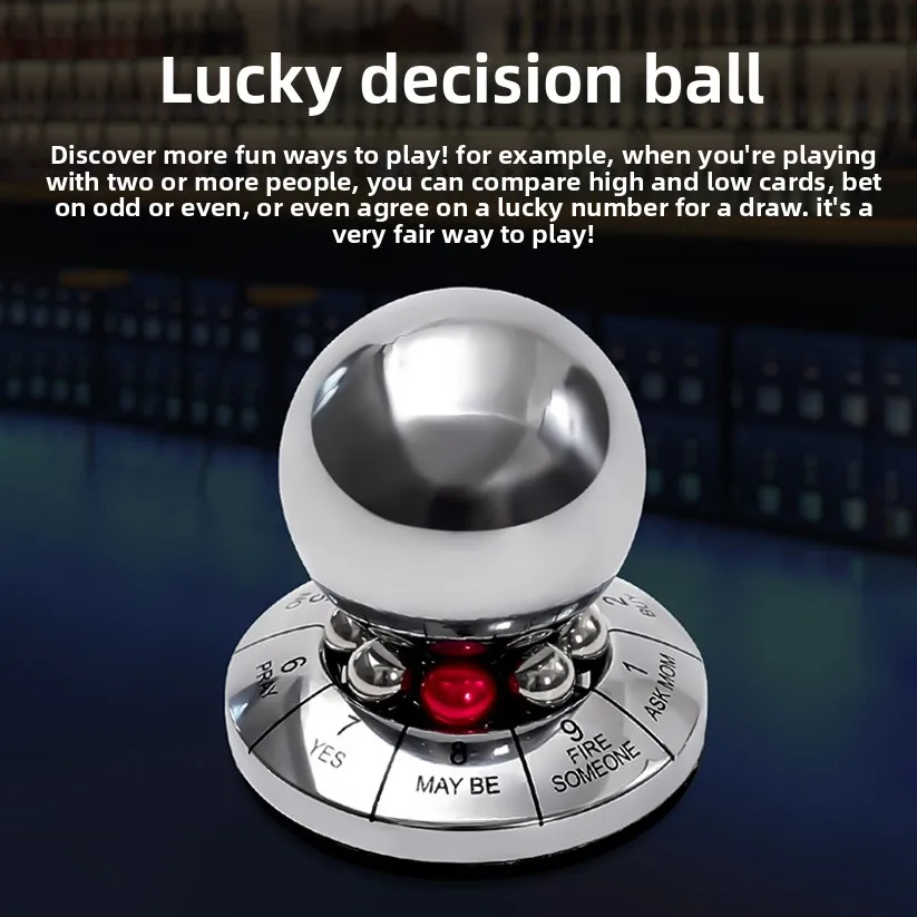 Zinc Alloy Lucky Ball Rotating Metal Decision Ball Creative Destiny Decision Ornament Handicraft