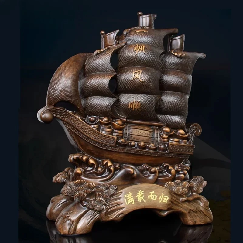 Home decor  accessories Smooth sailing dragon boat sailboat Attracting wealth Feng Shui ornaments Store company opening gifts