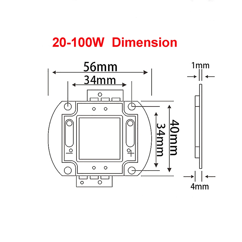 620-625nm,660-665nm Red Light LED High Power 10W 20W 30W 50W 100W Integrated Light Source Light Emitting Diode Chip For Plant