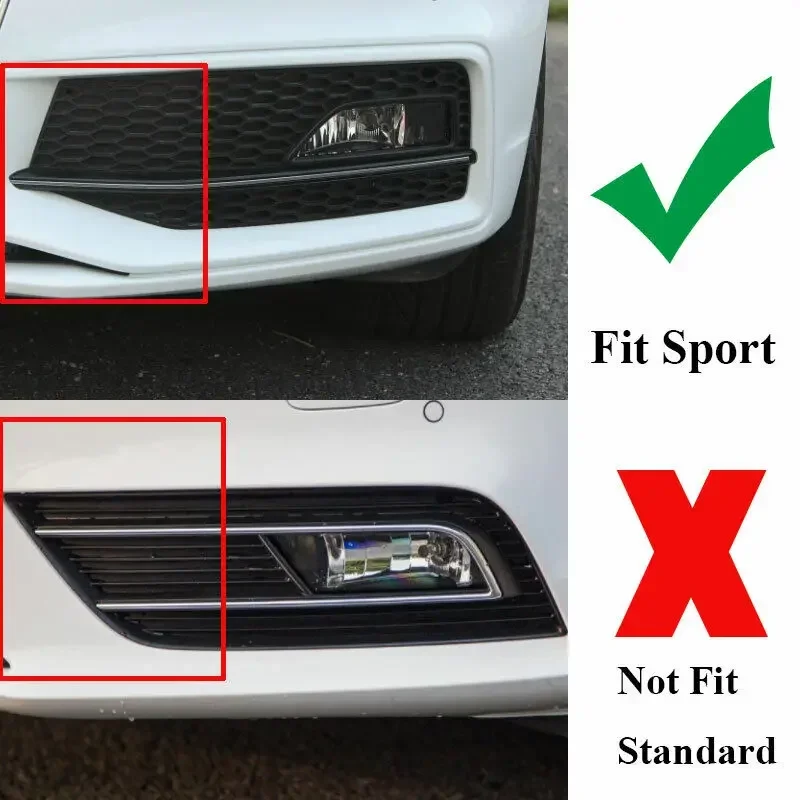Fog Light Lamp Cover Grill For Audi A4 B8.5 S-Line S4 2012 2013 2014 2015 Honeycomb Mesh Front Bumper Grille RS4 Style