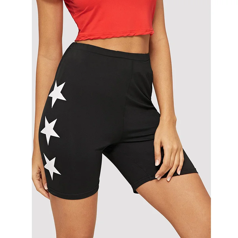 شورت صيفي عالي الخصر شورت نسائي مثير لركوب الدراجات شورت نسائي قصير من القطن الأسود لركوب الدراجات شورت رياضي عالي الشارع Y2K